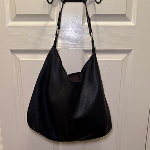 Black Leather Hobo Bag